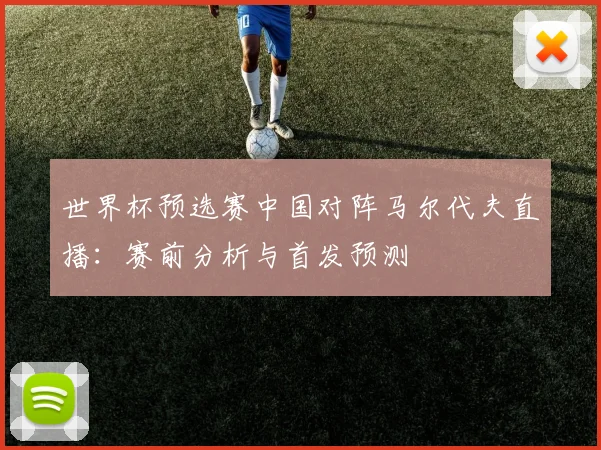 世界杯预选赛中国对阵马尔代夫直播:赛前分析与首发预测